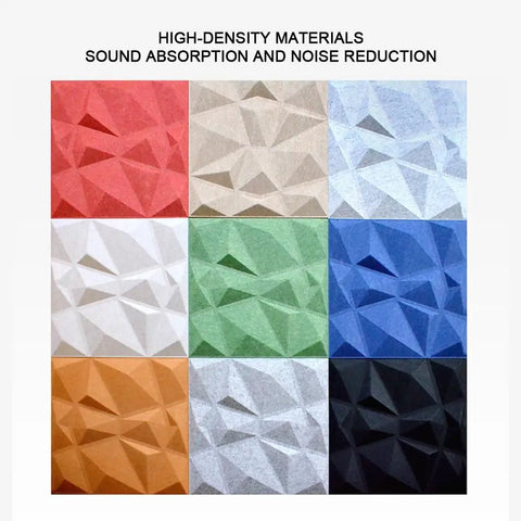 Kick The Echo To The Curb With These Top Shelf Hexagon Acoustic Panels High Density Polyester Sound Dampening Wall Tiles in various colors.