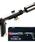 High Heat Propane Torch Gun with Adjustable Flame and Safety Lock for BBQ Grilling, Charcoal Ignition, with packaging box