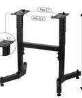 Rugged Heavy Duty Wood Lathe Stand With 225 Pound Capacity, Adjustable Height And Length Adjusters, Rust Resistant Steel Frame, 15.4 to 37 inch adjustable height.