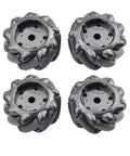 97mm mecanum wheels for AGV robots with 6mm couplings, set of four for Arduino Raspberry Pi robot chassis, omni-directional movement