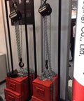 Built Tough Manual Chain Block Hoist 2 Pack Featuring Hella Strong Galvanized Steel Chain And 2200 Lb Capacity With 30 Ft Length For No Sweat Industrial Rigging on display.