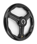 Durable 200mm Bakelite Lathe Handwheel With Three Spokes And Anti Slip Grip For Heavy Workshop Milling Machine Tasks Plus High Strength Industrial Replacement Parts, front view