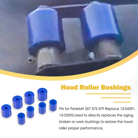 Engine Hood Hinge Pivot Bolt Kit With Truck Hood Bumper And Hood Roller Bushings For 357 377 378 379 Models Replaces 13 04154 13