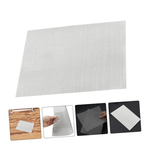 4 Piece Quick Bumper Repair Mesh Kit, Stainless Steel Car Bumper Protector Mesh on display, showing texture and size