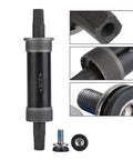 Square Tapered Bottom Bracket With Sealed Cartridge Bearings For Square Taper Cranks, Includes Mounting Screws, 100 x 177mm Steel Shell
