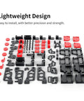 Premium Cnc Aluminum 3D Printer Frame Kit With Hardware Lightweight Upgrade For Ender 3 V24 R2 components layout, easy assembly.