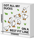 Funny Math Duck Wooden Box Sign Gift For Teachers And Math Nerds, Classroom And Office Desk Decor, 5x5 inch box with duck design