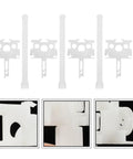 Top Shelf Vertical Blind Carrier Replacement Parts With Stem Upgrades, white plastic carriers for window treatment.
