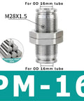 Heavy-Duty Metal Pneumatic Quick Couplings Kit For 4mm, 6mm, 8mm, 10/12/14mm OD Tubing, Straight Push-To-Connect Air Fittings PM-16