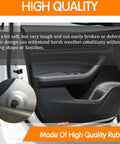 Essential Heavy Duty Rubber Car Door Buffer Pads 10 Pack on car door panel, high quality soft yet durable TPE rubber.