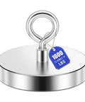 Heavy Duty Fishing Magnet Set With 1600 Lbs Pulling Power, 4.72 inch metal magnet with eye bolt for lake treasure hunting