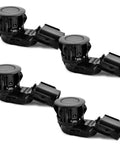 4 Piece Toyota Rear Parking Sensor Kit For RAV4 2014 2018 Tacoma 2015 2022 Tundra 2014 2021 Plug And Play OEM Replacement 89341 0C010 89341 0C020 Ultrasonic Obstacle Detection With Real Time Audible Alerts, four black sensors