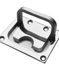 Marine Grade 316 Stainless Steel Heavy Duty Flush Lifting Door Pull Kit With Mount Screws for boat deck hatch, 3x2.3 inch
