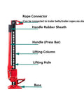20 Inch 3 Ton Off Road Farm Jack With 6000 Lb Capacity Ratcheting Utility Lift For Tractors Trucks And Trailers diagram