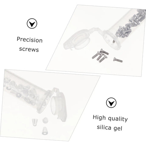 Precision screws and high-quality silica gel from Eyeglass Repair Tool Kit With Nose Pads And Tiny Screws For Quick Eyewear Maintenance