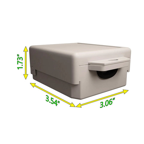 Outdoor Ethernet Surge Protector Two Pack PoE Plus Gigabit Network Shield Weather Resistant RJ45 Protection dimensions