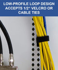 Wall Cable Management Clips No Tools Required To Install Black 20 Pack With 20 Lb Pull Force For Structured Wiring Enclosures Low Profile Design Hook And Loop Or Cable Tie Compatibility AC103520 securing cables