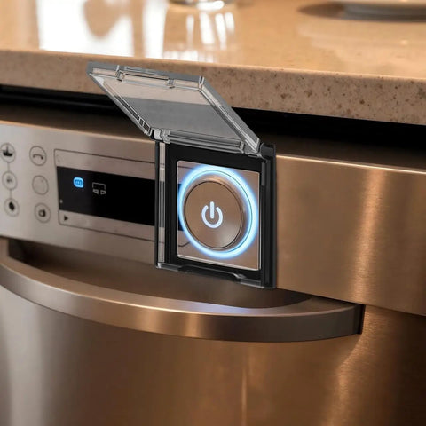 Clear Button Cover Shield For Home Appliances, Self Adhesive Push Button Guard on dishwasher control panel