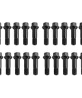 Top Tier Benzel Lug Bolts And Nuts Kit Assembly For Heavy Duty Wheels With Secure Fitment And Reliable Performance Using BACB11-U24031 Hardware Specs For A Solid Look On Any Ride. Black steel lug bolts set, front view.