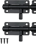 Heavy Duty Door Barrel Slide Bolt Latch Rock Solid 304 Stainless Steel Rust Proof Gate Lock with thickened barrel pin and mounting screws.