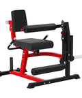2-In-1 Leg Extension And Curl Machine For Home Gym, Seated Lower-Body Strength Trainer with black seat and foam rollers