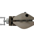 Upgraded At300 Lathe Tool Post Assembly Boasting Rock Solid Construction with quick change action, showing top view of assembly.