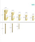 Heavy Duty Picture Hanging Kit With 10 To 100 LB Supports, 140 Golden Picture Hooks And Nails, size measurement shown