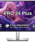 Pro 24 Plus 24 Inch FHD IPS Monitor With 4 Way Adjustability Tilt Swivel Pivot Height Anti Glare Flicker Free display