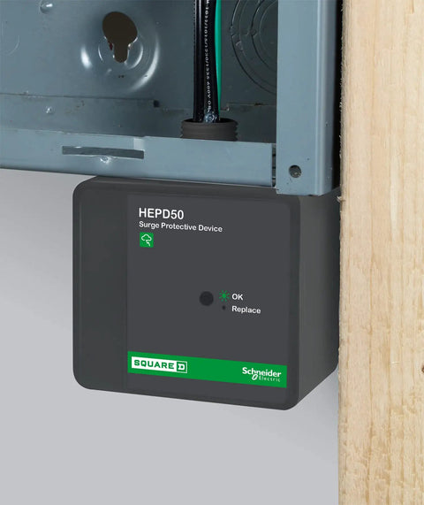 HEPD50 Plug And Play Whole House Surge Protector For 120/240V 1-Phase 3-Wire Plus Ground 50kA Surge Current Outdoor Indoor