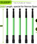 Magnetic 150 Mm 1/4 Inch Nut Driver Set For Impact Drills With SAE 1/4 Hex Bits, Chrome Vanadium Steel, 5 Piece Kit