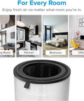 LV H133 Replacement Filter For Air Purifier With High Efficiency Activated Carbon To Kick Smoke Odor Allergens And Pollen Out Of Your Air 1 Pack White RF Compatible in home settings