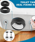 Heavy Duty Universal Toilet Tank To Bowl Gasket And Stainless Steel Bolt Kit with rubber seals for easy installation.