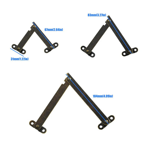 Sturdy 6 Pack Miniature Lid Hinges For Decorative Wood Boxes Rustproof Quiet Operation in various sizes
