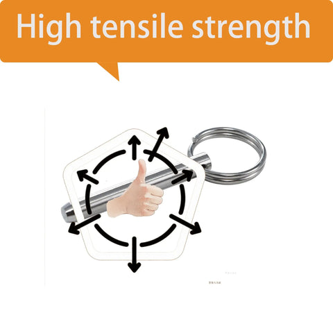 Ten Pack Quick Release Pins In Marine Grade 316 Stainless Steel With Spring Loaded Detent Ball Tip For Boats And Bimini Tops, 1/4 Inch Diameter, 2 Inch Length, with high tensile strength icon