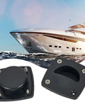 Recessed Nylon Pull Handles Marine Grade For Boats And Yachts Black Flush Mount Cabinet And Drawer Hardware Durable Saltwater Ready Replacement Kit 4 Pieces