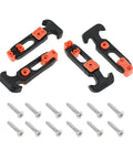 Flexible T Handle Draw Latches With Screws Hasp For Hood And Tool Box 4 Pack, durable design, black and orange color, with screws