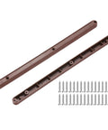 Top Shelf 12 Inch Side Mounted Plastic Drawer Slides With Mounting Screws Smooth Glide Cabinet Guide Rails Brown 8 Piece Kit with screws.