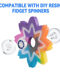 24 Pack Fidget Spinner Cap Bearings Kit With Clear Plastic Caps And Chrome Steel Bearings MR137 0.5 Inch Replacement