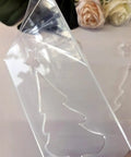 Premium Christmas Lantern Router Templates For Woodworking Shops, 1/4 Thick Clear Acrylic Stencils 5.5 By 8 Inches showing a tree shape.