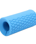 Blue Silicone Dumbbell Grips 2 Pack, 1 Inch Inner Diameter Non Slip Barbell Grip With Rhombic Pattern for Weightlifting.
