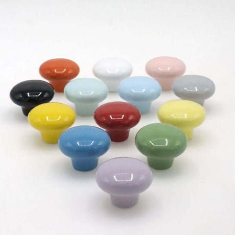 Fresh Orange Ceramic Cabinet Knobs 10 Pack Round 32Mm Drawer Pulls With Mounting Screws For Kitchen Cupboards And Bedroom Dressers To Give Your Home A Totally Rad Vibe, assorted colors.