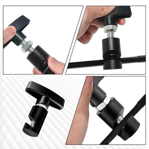2 Pack Car Hood Prop Struts Clamp And Lift Support Clips For Tailgate Hatch Heavy Duty Aluminum Alloy Hood Lift Rod Fixers black clamp