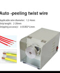 Aoxx Hugb Electric Wire Stripping Machine 1.2 To 4mm With Cable Twisting And Cutting Capabilities showing steel frame and cutter details.