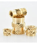 Hot Melt Brass Insert Nuts For Printing Projects With Secure Knurled Threads And Copper Build In M1.4 Size, showcasing various sizes.