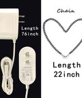 Ultra Thin LED Neon Sign Wall Lamp For Bars And Home adapter and chain, 76 inch length power cord, 22 inch length chain