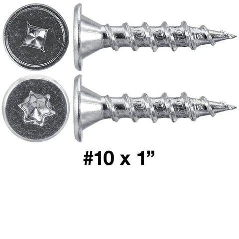 Heavy Duty 10 Gauge 1 Inch Low Profile Pancake Head Roofing Screws With Zinc Plated Finish For Standing Seam Wood To Metal Jobs Featuring T 25 Torx Drive and Slick Flush Design