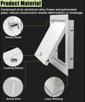 Paintable Lockable Access Panel For Drywall 7X12 Inch Beefy Metal Wall Hole Cover With Rust Proof Steel Frame Slick Paint Ready Finish No Fuss Install For Plumbing Electrical And Heating Lines showing locking switch and rotary shaft.