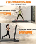 Slick Foldable Treadmill With Bright Led Display And Handy Remote Control in walking and running modes for home cardio.