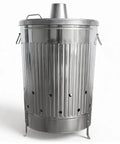 Outdoor 31 Gallon Burn Barrel For Trash Leaves And Paper Galvanized Steel Burn Can Cage Bin With Chimney Lid And Vent Holes