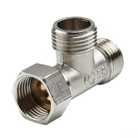 Heavy Duty Half Inch Brass T Adapter Valve Easy Peasy Bidet Sprayer And Shower Hose Splitter Diverter Fixture